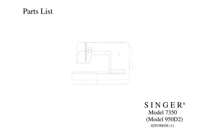 Singer QUANTUM QUILTER 7350 parts list