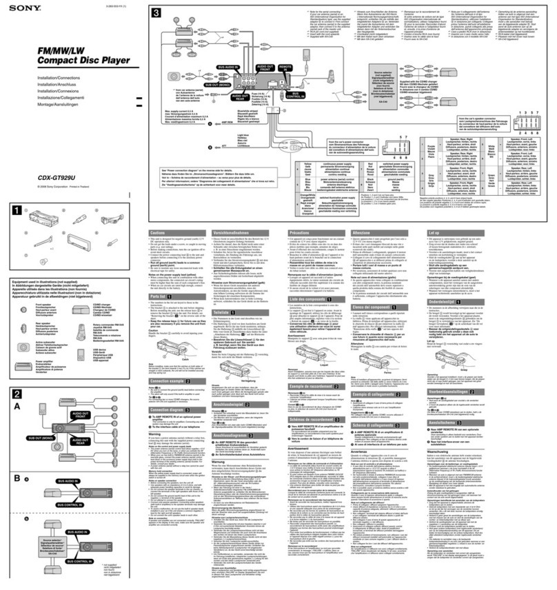 Sony CDX-GT929U Product guide