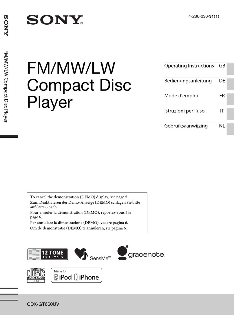 Sony CDX-GT660UV User manual
