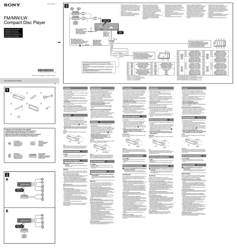 Sony CDX-GT560UI Installation/connections
