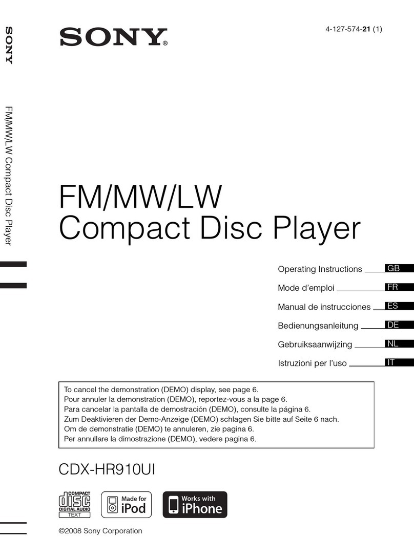 Sony CDX-HR910UI User manual