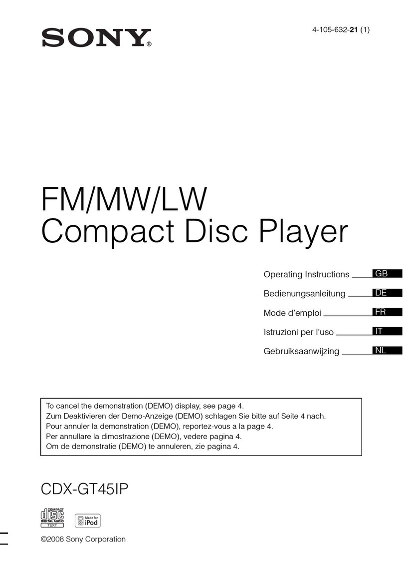 Sony CDX-GT45IP operating instructions