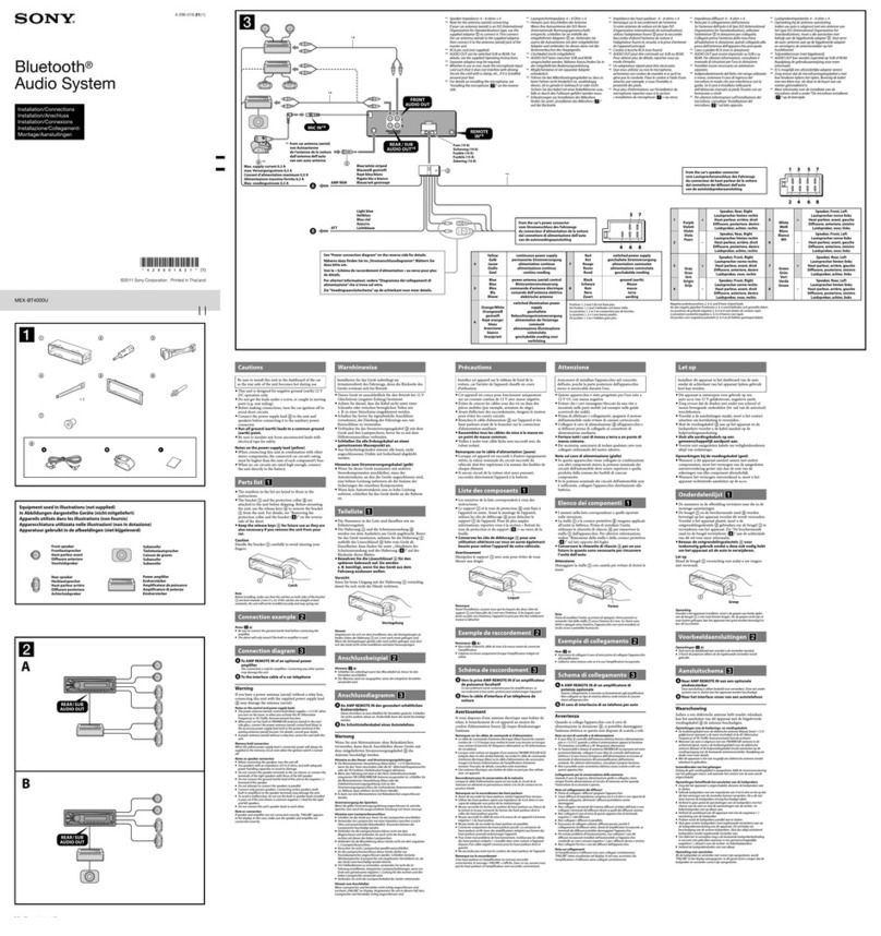 Sony MEX-BT4000U Product guide