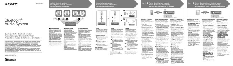 Sony MEXBT5700U - CD Receiver Bluetooth... quick guide
