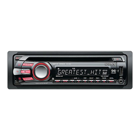 Sony CDXGT430U - CD Receiver Head Unit Installation/connections