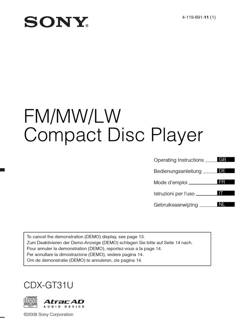 Sony CDX-GT31U User manual