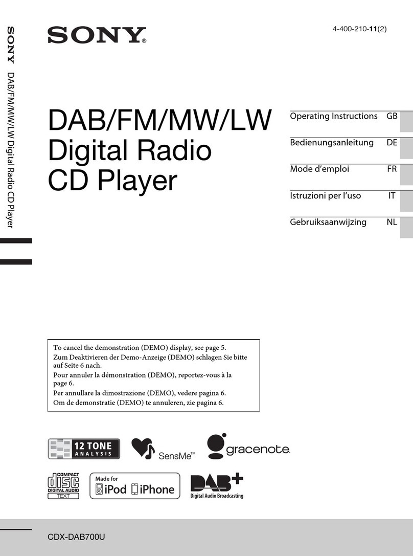 Sony CDX-DAB700U User manual
