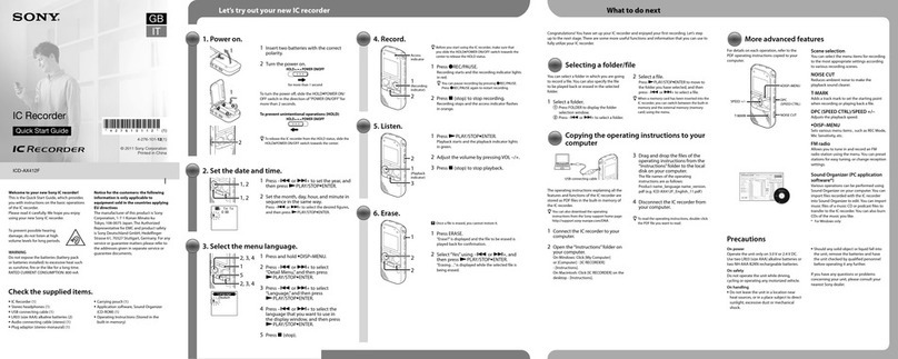 Sony ICD-AX412F User manual