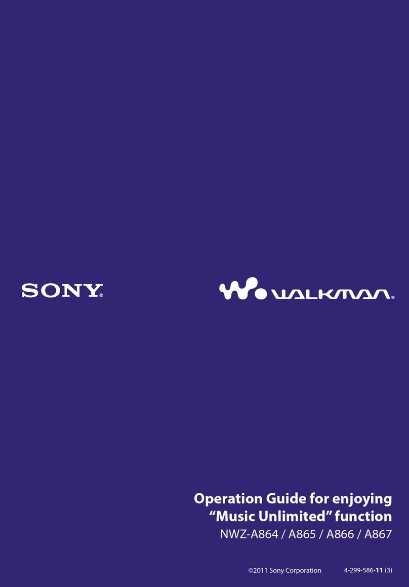 Sony Walkman NWZ-S763 Instruction and safety manual