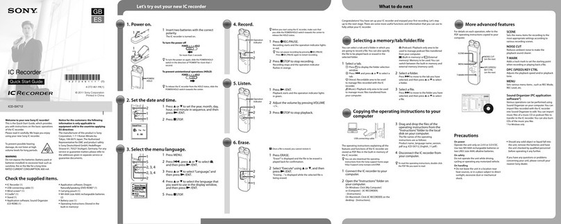 Sony ICD-SX712 User manual
