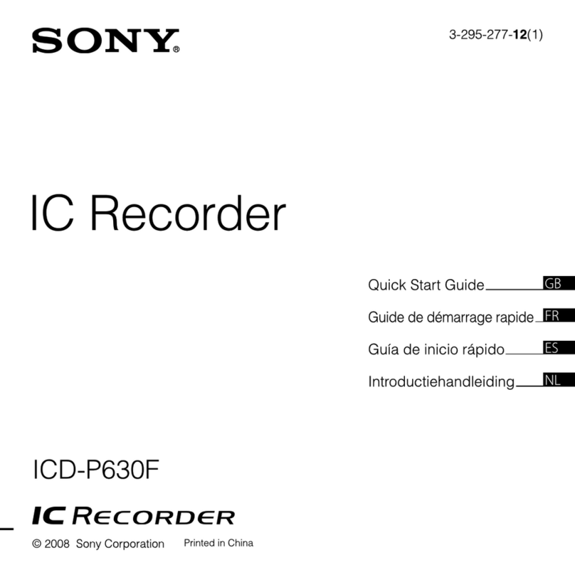 Sony ICD-P630F User manual