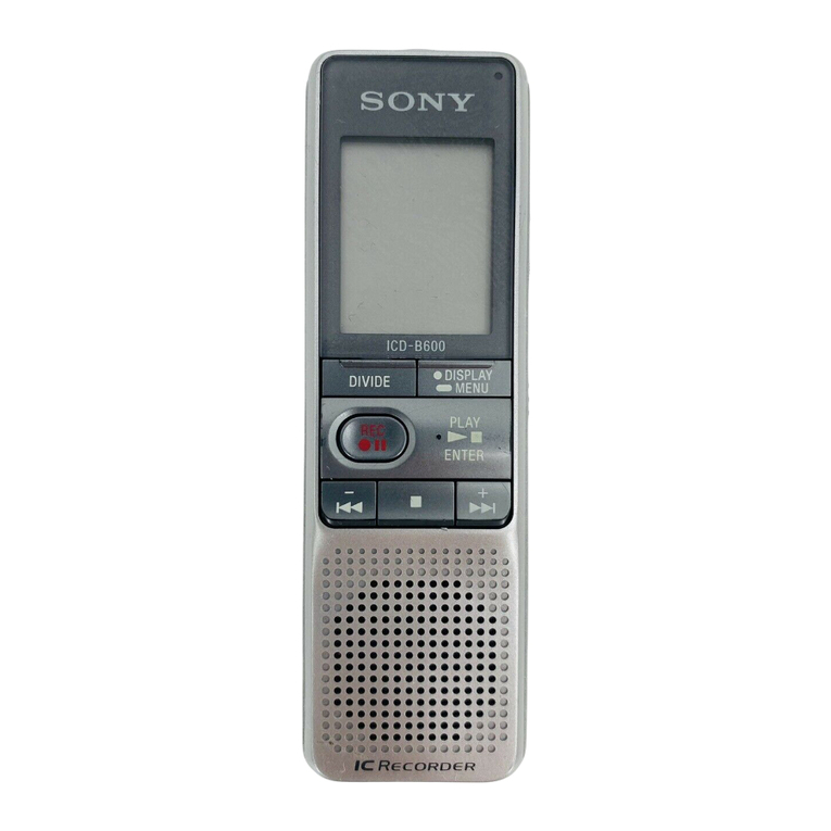Sony ICD-B600 User manual