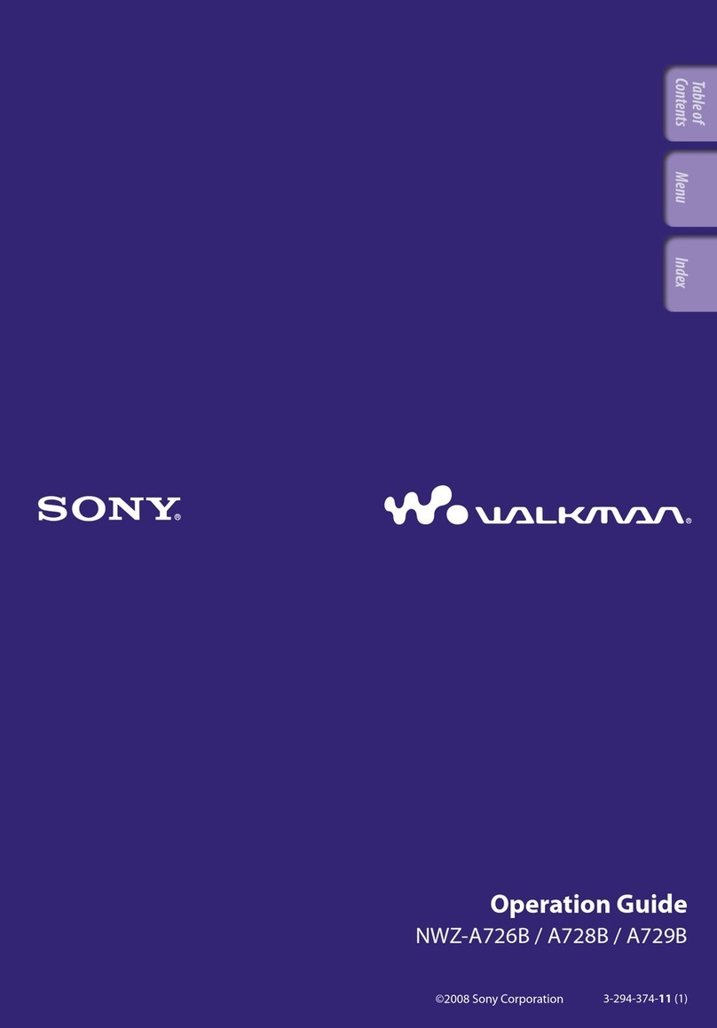 Sony Walkman NWZ-A726 User manual