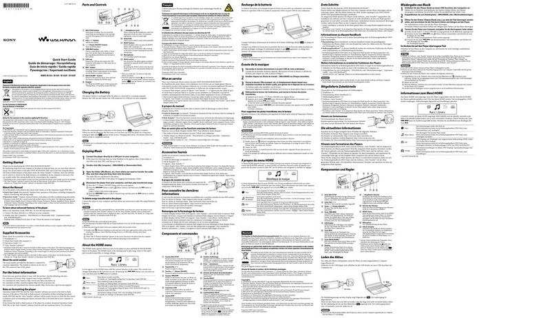 Sony Walkman NWD-B103 User manual