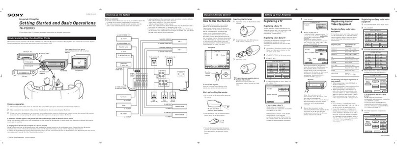 Sony TA-VE800G Specification sheet