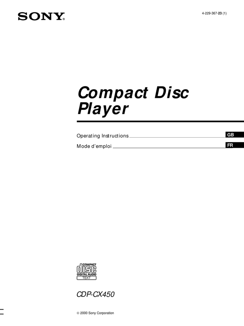 Sony CDP-CX450 - Compact Disc Player User manual