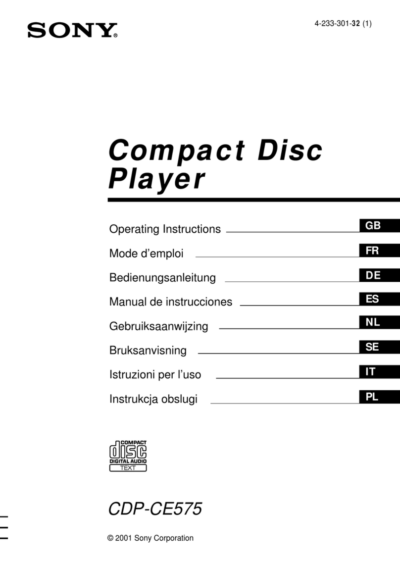 Sony CDP-CE575 - Disc Carousel User manual