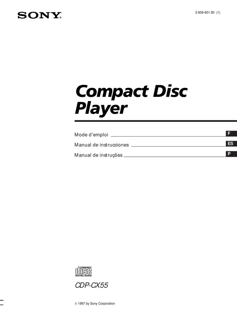 Sony CDP-CX55 - 50 Disc Cd Changer Installation instructions manual