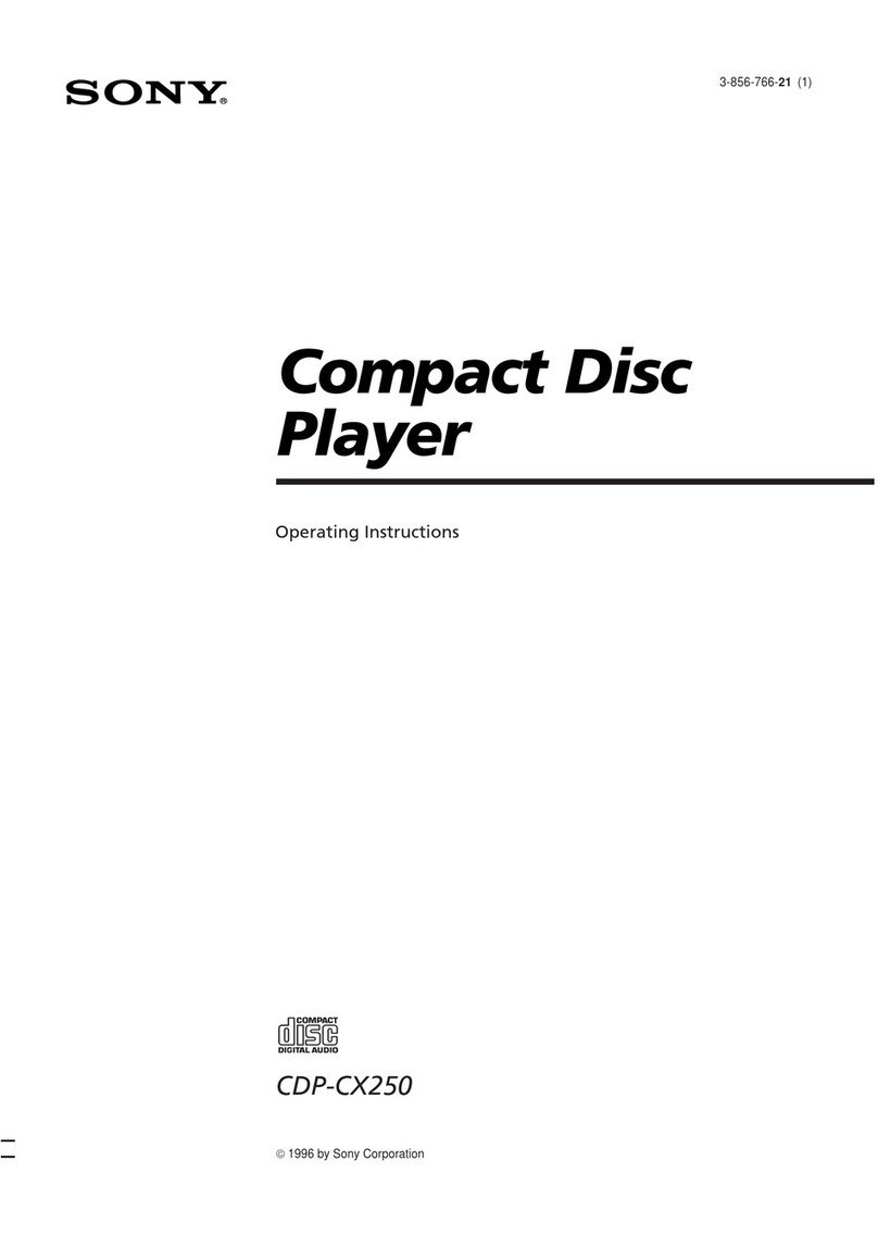 Sony CDP-CX250 - 200 Disc Cd Changer User manual