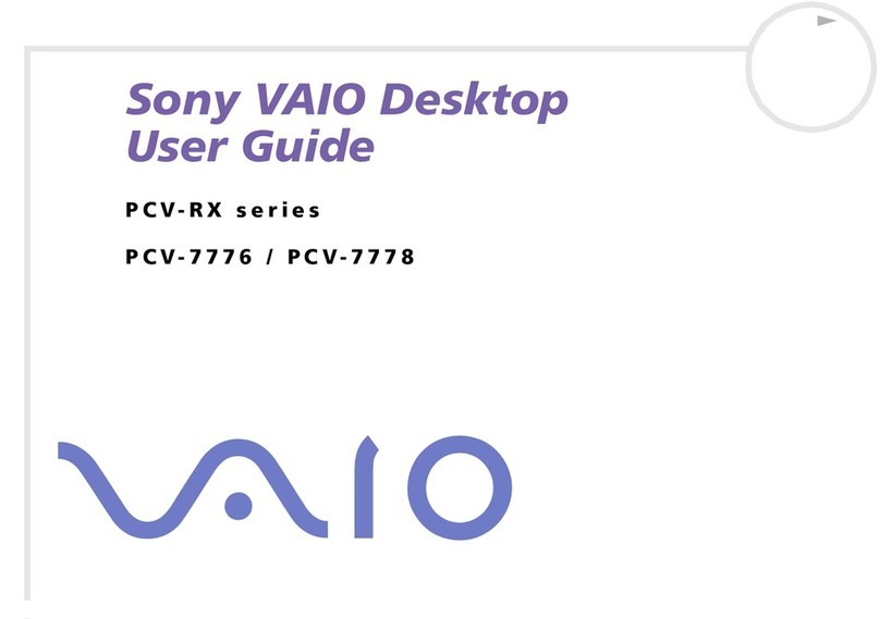 Sony PCV-RX501 user guide