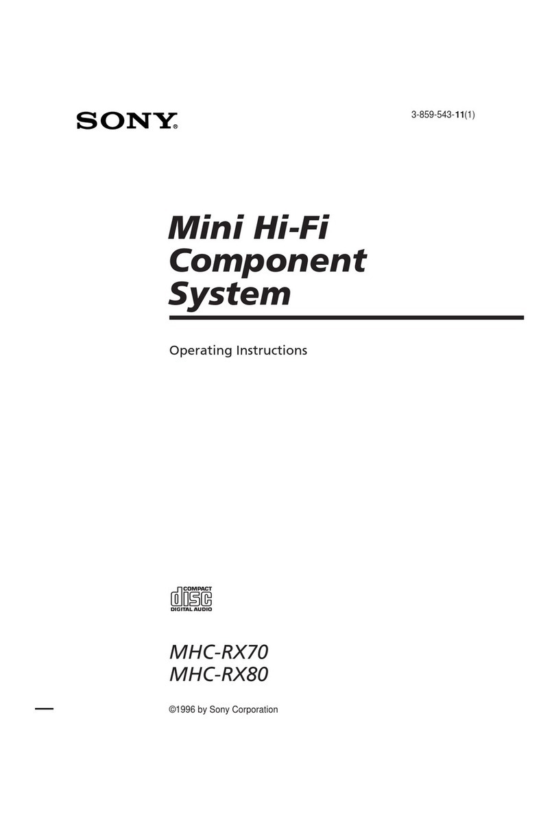 Sony MHC-RX70 operating instructions