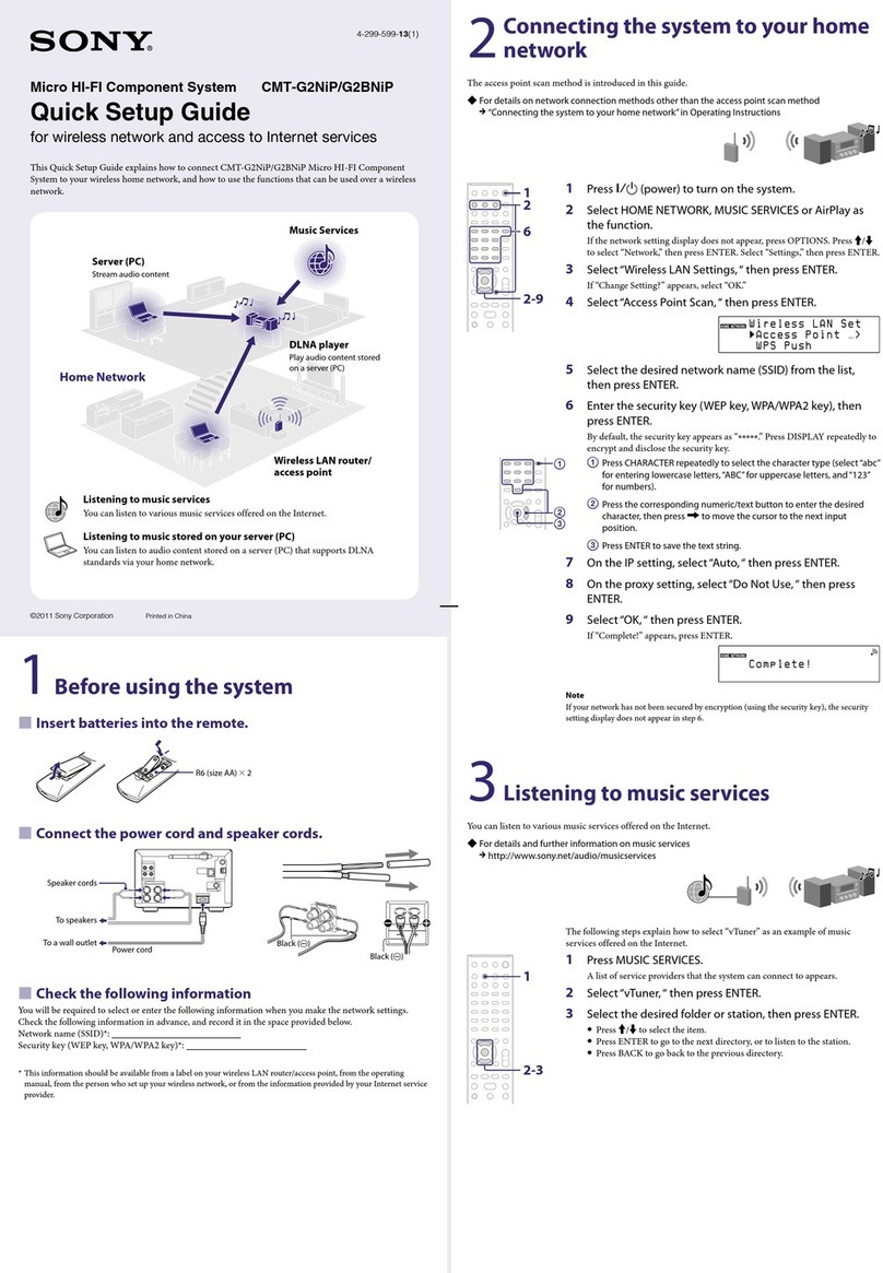 Sony CMT-G2NIP User manual