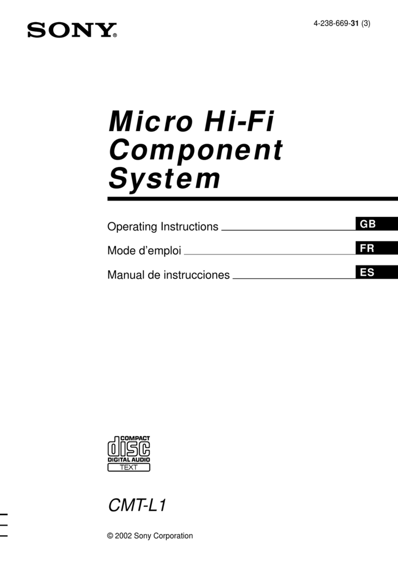 Sony CMT-L1 - Micro Hi Fi Component System operating instructions