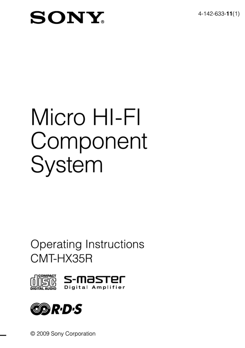 Sony CMT-HX35R operating instructions
