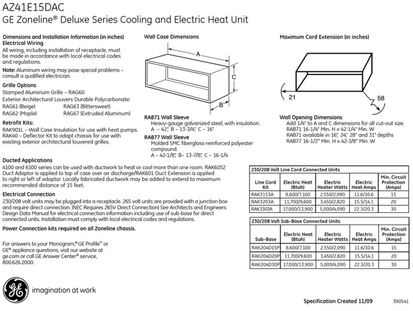 GE AZ41E15DAC Manual