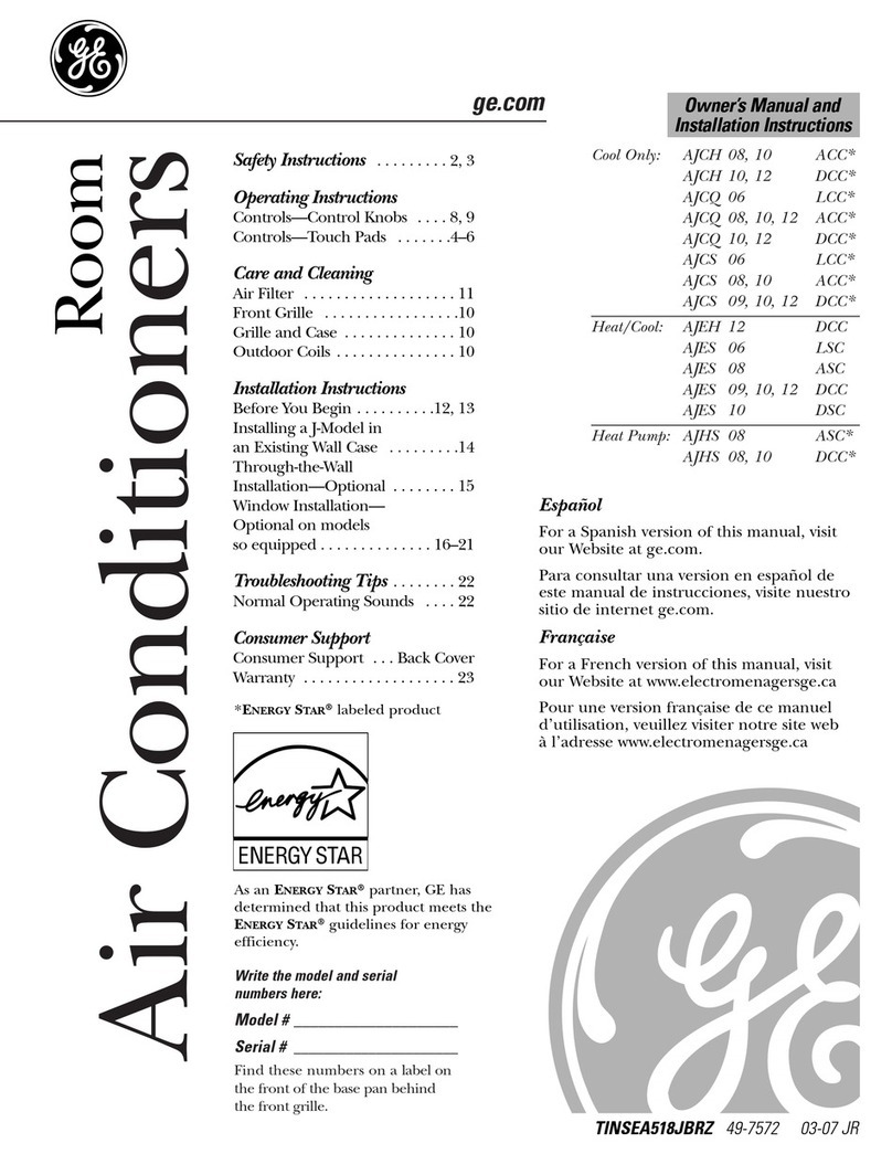 GE AJCH08ACC Operating instructions