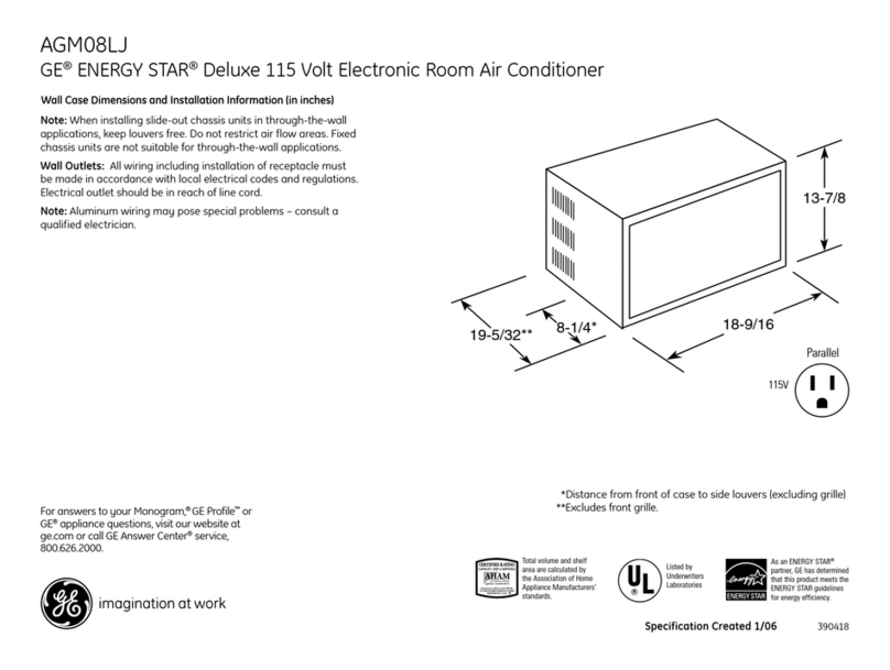 GE AGM08LJ User manual