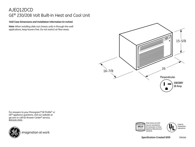 GE AJEQ12DCD User manual