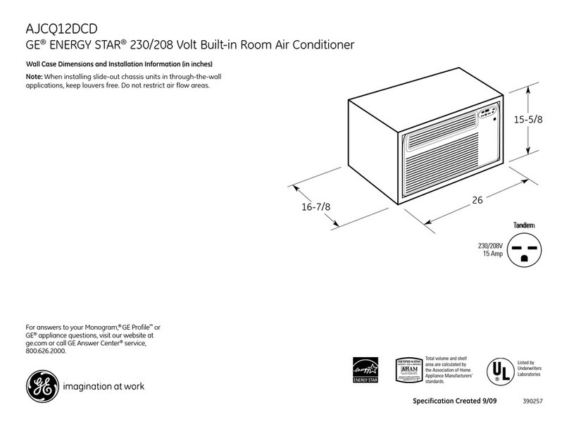 GE AJCQ12DCD Series User manual