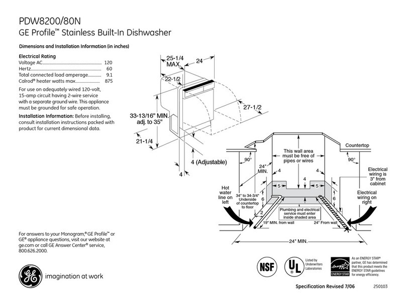 GE Profile PDW8280NSS Manual
