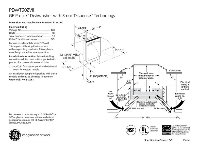 GE Profile PDWT302VII Manual GE Profile PDWT302VII Manual