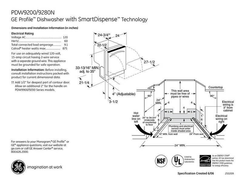 GE Profile PDW9280NSS Manual