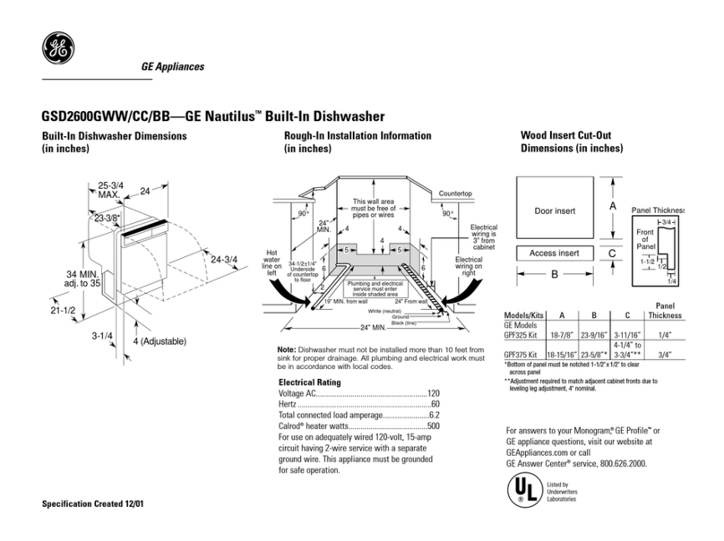 GE GSD2600G User manual