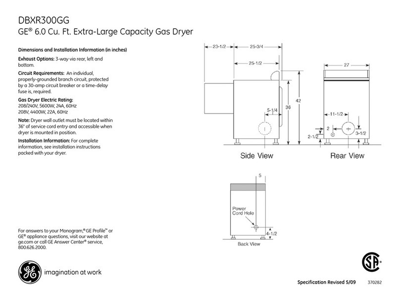 GE DBXR300GG Manual