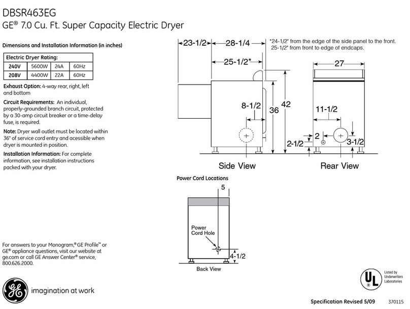 GE DBSR463EG Manual