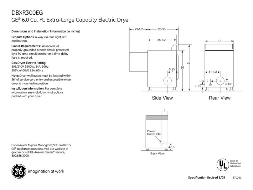 GE DBXR300EG Manual