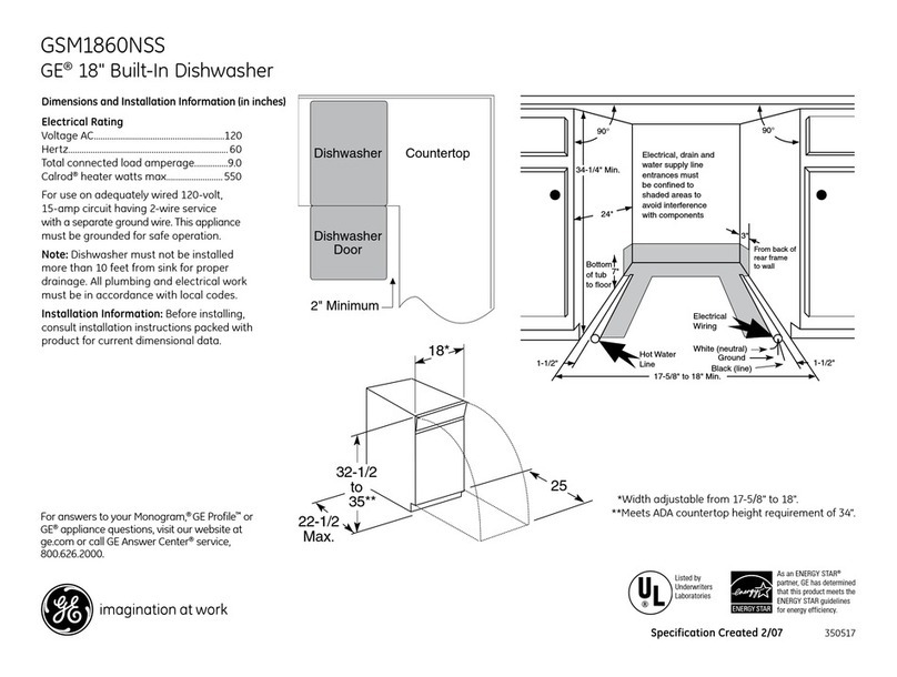 GE Spacemaker GSM1860NSS Manual