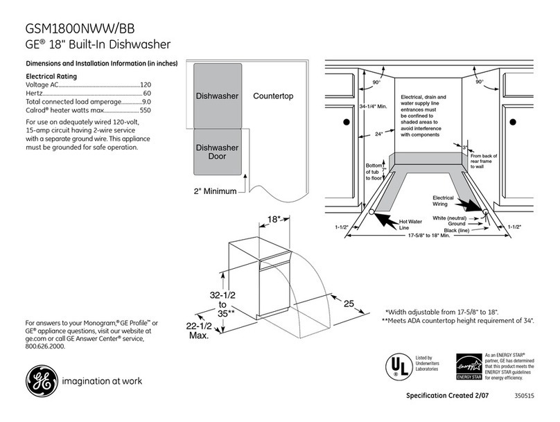GE Spacemaker GSM1800N Manual