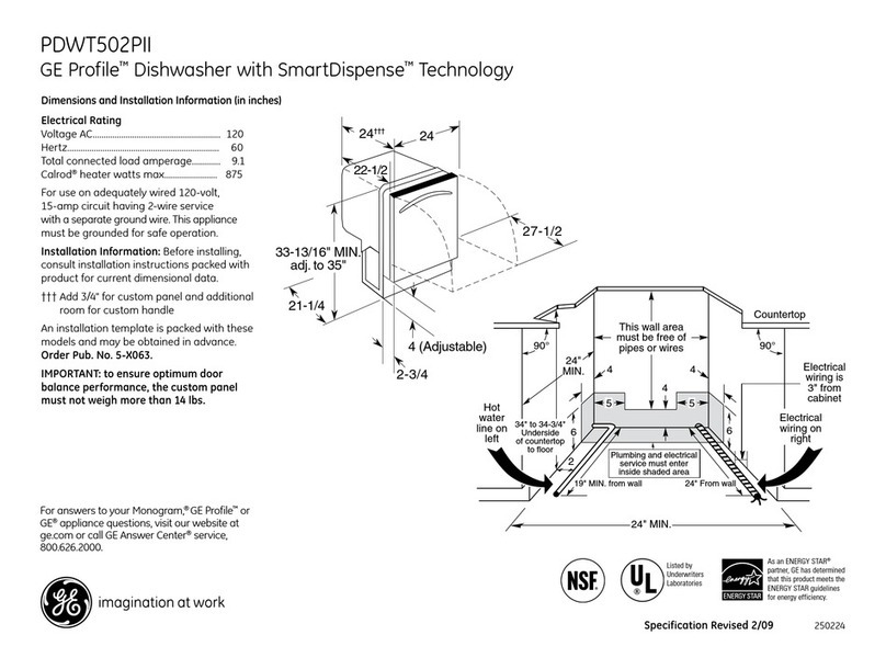 GE Profile PDWT502PII Manual