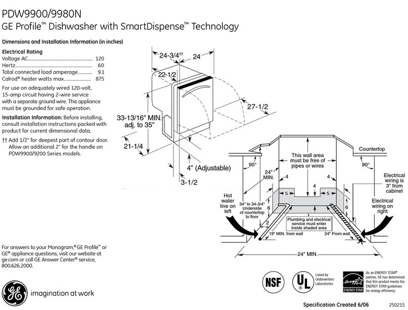 GE Profile PDW9980NSS Manual GE Profile PDW9980NSS Manual