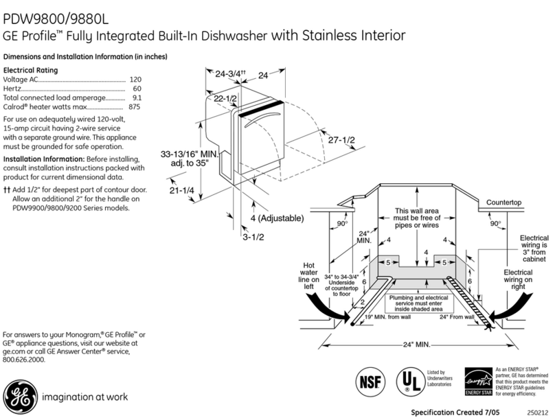 GE Profile PDW9800L Manual
