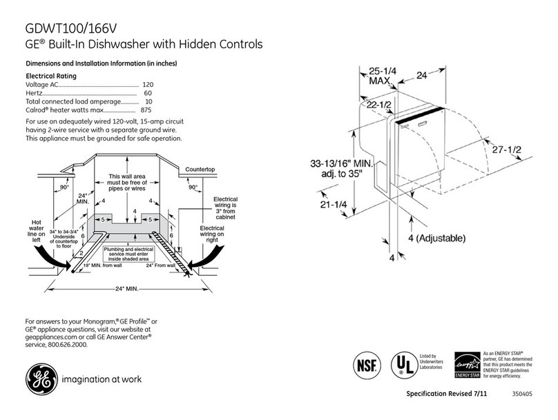 GE GDWT106V Manual