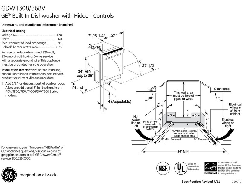 GE GDWT308V Manual