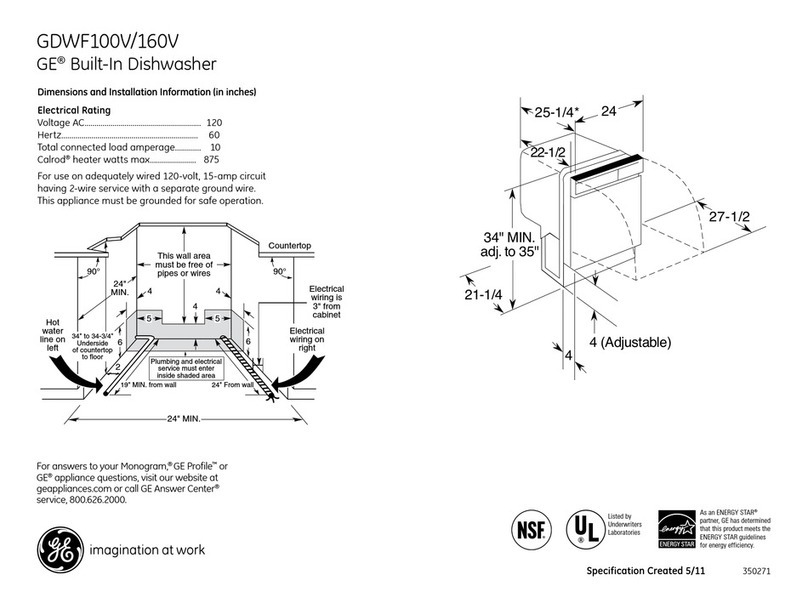 GE GDWF100V Manual