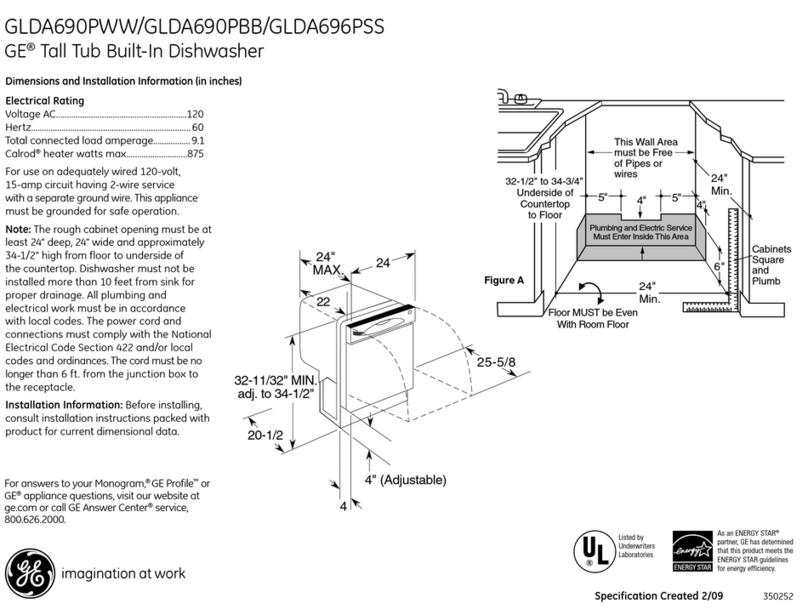 GE GLDA690P Manual