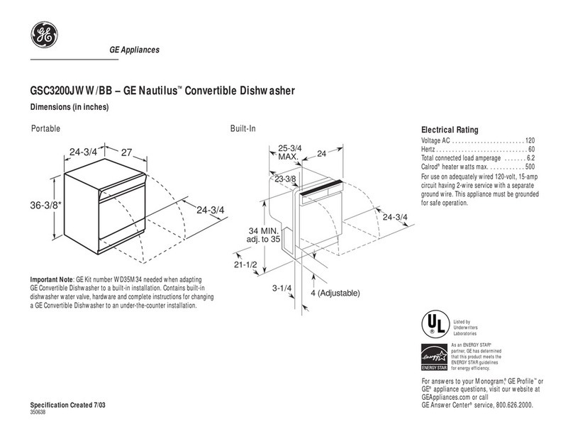 GE GSC3200J User manual